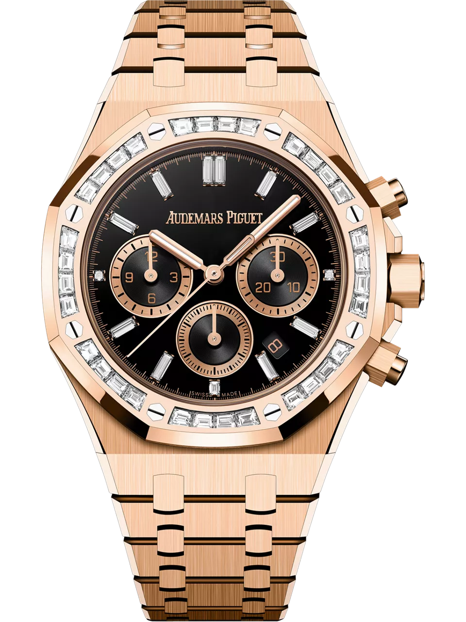 [26715OR.ZZ.1356OR.02] Royal Oak Chronograph 38 Red Gold - Diamond / Onyx