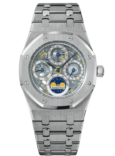 [25829PT.OO.0944PT.01] Royal Oak Perpetual Calendar Openworked Platinum