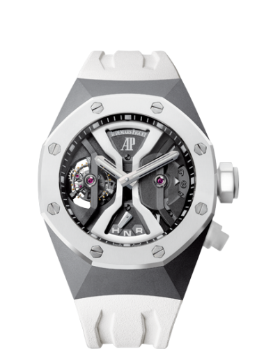 [26580IO.OO.D010CA.01] Royal Oak Concept 26580 GMT Tourbillon Titanium / White Ceramics