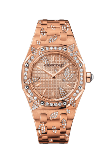 [67616OR.ZZ.1234OR.01] Royal Oak 67616 Pink Gold / Pink / Leaves