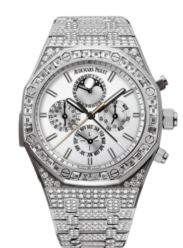 [26222BC.ZZ.1197BC.01] Royal Oak Grande Complication White Gold / Diamond / Silver / Bracelet