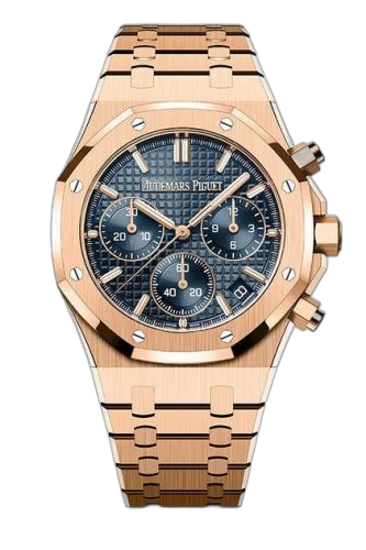 [26240OR.OO.1320OR.0] Royal Oak Chronograph 41 Pink Gold / Blue / 50th Anniversary