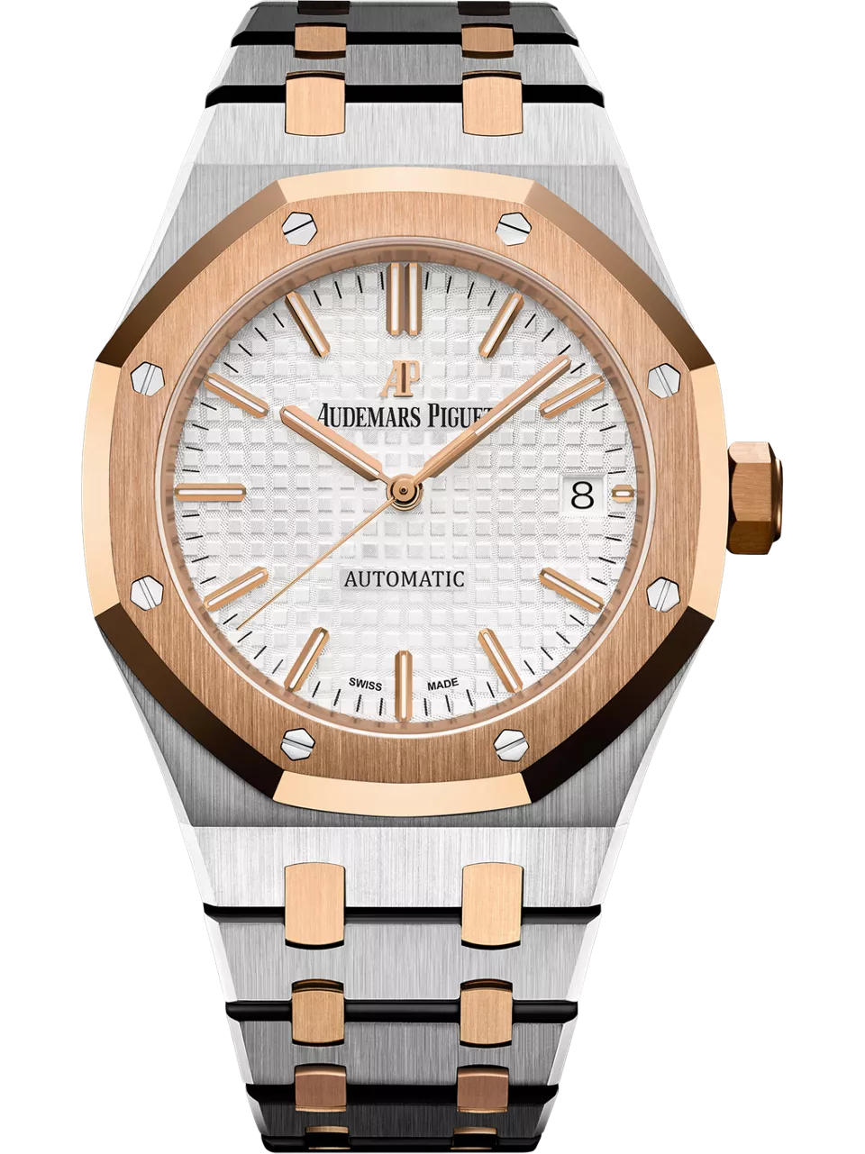 [15450SR.OO.1256SR.01] Royal Oak 15450 Selfwinding Stainless Steel / Pink Gold / Silver