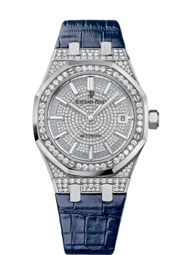 [15452BC.ZZ.D019CR.01] Royal Oak Selfwinding 37 White Gold / Diamond / Diamond / Strap