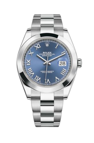 [126300-0017] Datejust 41 Stainless Steel Smooth / Oyster / Blue Roman