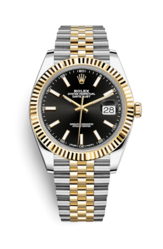 [126333-0014] Datejust 41 Rolesor Yellow Fluted / Jubilee / Black