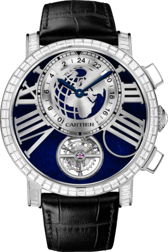 [HPI00639] Rotonde de Cartier Earth and Moon Platinum / Baguette
