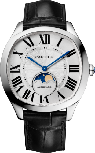 [WSNM0008] Drive de Cartier Moon Phases Stainless Steel / Silver