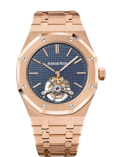 [26510OR.OO.1220OR.01] Royal Oak Ultra Thin Tourbillon Pink Gold / Blue