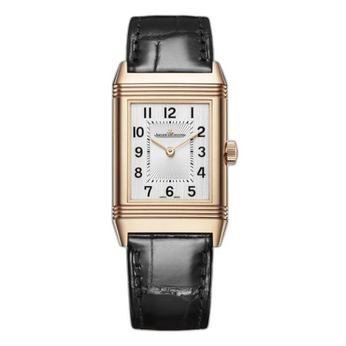 [2542540] Reverso Classic Medium Thin Pink Gold / Silver / Alligator