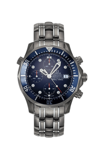 [2298.80.00] Seamaster Diver 300M Automatic 41.5 Chronograph Titanium / Blue / Bracelet