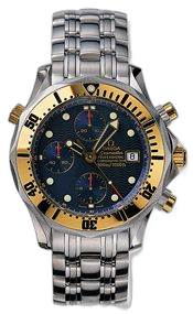 [2498.80.00] Seamaster Diver 300M Automatic 41.5 Chronograph Stainless Steel / Yellow Gold / Blue / Bracelet
