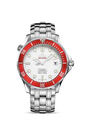 [212.30.41.20.04.001 (aka: 21230412004001)] Seamaster Diver 300M Co-Axial 41 Stainless Steel / White / Bracelet / Vancouver Olympics
