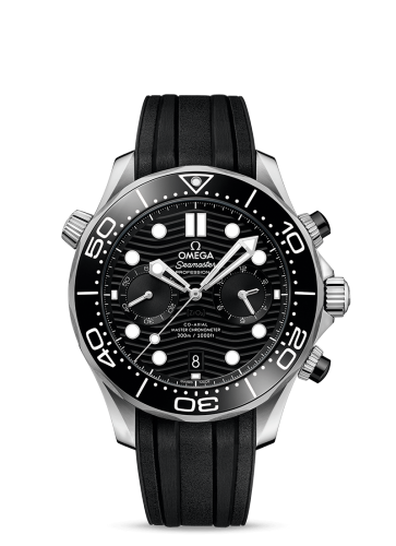[210.32.44.51.01.001 (aka: 21032445101001)] Seamaster Diver 300M Master Co-Axial 44 Chronograph Stainless Steel / Black / Rubber