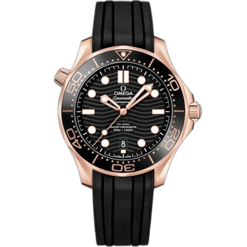 [210.62.42.20.01.002 (aka: 21062422001002)] Seamaster Diver 300M Master Co-Axial 42 Sedna Gold / Black / Rubber