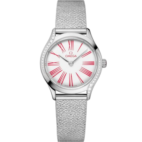 [428.15.26.60.04.003 (aka: 42815266004003)] Mini Trésor Quartz 26 Stainless Steel - Diamond / White Enamel / Bracelet