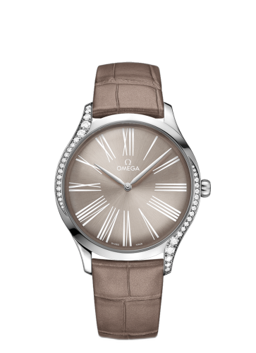 [428.18.39.60.13.001 (aka: 42818396013001)] De Ville Trésor 39 Stainless Steel / Grey - Roman / Alligator