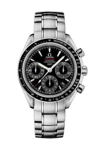 [323.30.40.40.01.001 (aka: 32330404001001)] Speedmaster Date 40 Stainless Steel / Black / Bracelet / 1957 Japan
