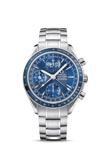 [3222.80.00 (aka: 32228000)] Speedmaster Day-Date 40 Stainless Steel / Blue / Bracelet