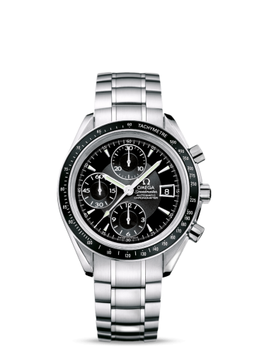 [3210.50.00 (aka: 32105000)] Speedmaster Date 40 Stainless Steel / Black / Bracelet
