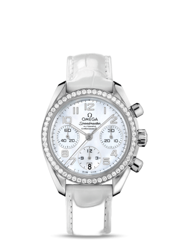 [324.18.38.40.05.001 (aka: 32418384005001)] Speedmaster Date 38 Stainless Steel / Diamond / MOP