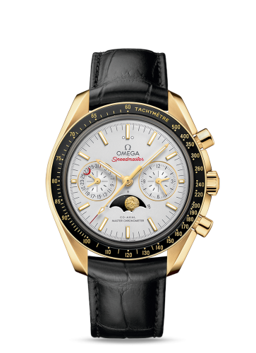[304.63.44.52.02.001 (aka: 30463445202001)] Speedmaster Moonphase Chronograph Master Chronometer Yellow Gold / Silver