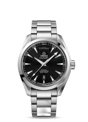 [231.10.42.22.01.001 (aka: 23110422201001)] Seamaster Aqua Terra 150m Co-Axial 41.5 Day-Date Stainless Steel / Black