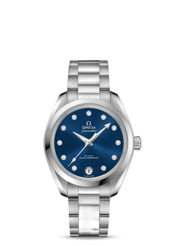 [220.10.34.20.53.001 (aka: 22010342053001)] Seamaster Aqua Terra 150M Master Chronometer 34 Stainless Steel / Blue / Bracelet