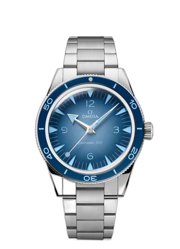 [234.30.41.21.03.002 (aka: 23430412103002)] Seamaster 300 Master Chronometer Stainless Steel / Summer Blue / Bracelet