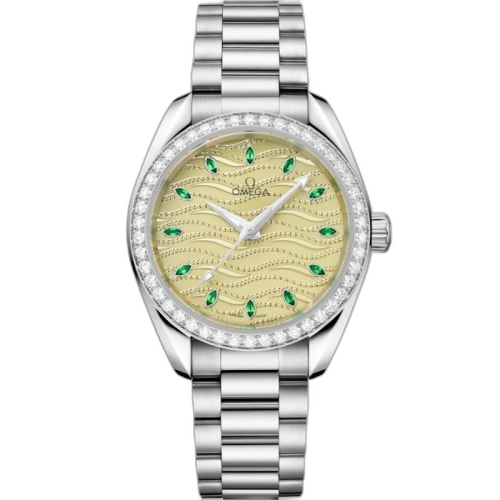 [220.55.34.20.60.002] Seamaster Aqua Terra 150M Master Chronometer 34 Canopus Gold - Diamond / Champagne / Bracelet