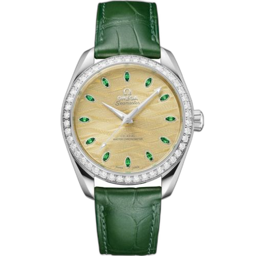 [220.58.38.20.99.008 (aka: 22058382099008)] Seamaster Aqua Terra 150M Master Chronometer 34 Canopus Gold - Diamond / Champagne