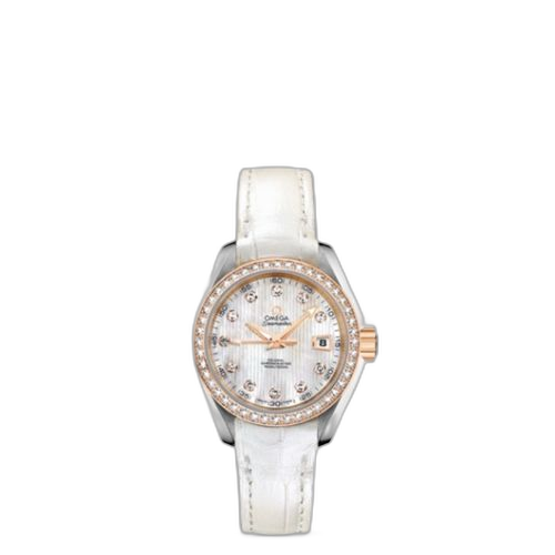 [231.28.30.20.55.002 (aka: 23128302055002)] Seamaster Aqua Terra 150M Co-Axial 30 Stainless Steel / Yellow Gold / Diamond / MOP