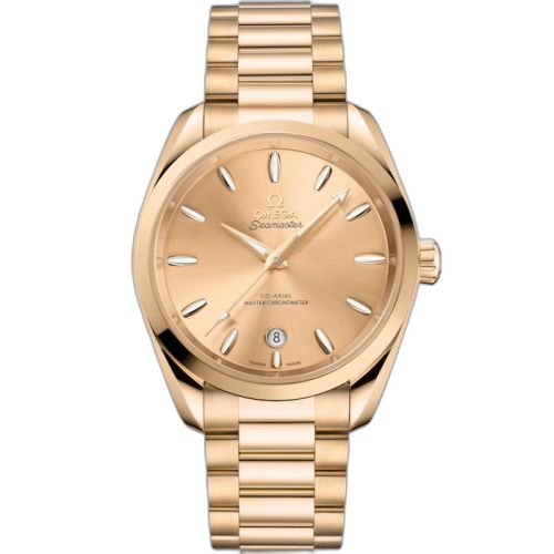 [220.50.38.20.08.001 (aka: 22050382008001)] Seamaster Aqua Terra 150M Shades Master Chronometer 38 Moonshine Gold / Champagne / Bracelet