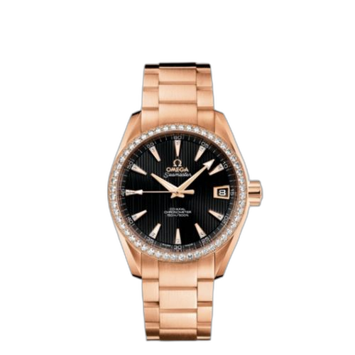 [231.55.39.21.51.001 (aka: 23155392151001)] Seamaster Aqua Terra 150M Co-Axial 38.5 Red Gold / Diamond / Black / Bracelet