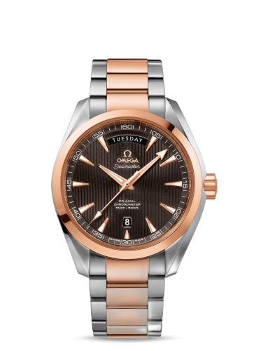 [231.20.42.22.06.001 (aka: 23120422206001)] Seamaster Aqua Terra 150m Co-Axial 41.5 Day-Date Stainless Steel / Red Gold / Grey / Bracelet