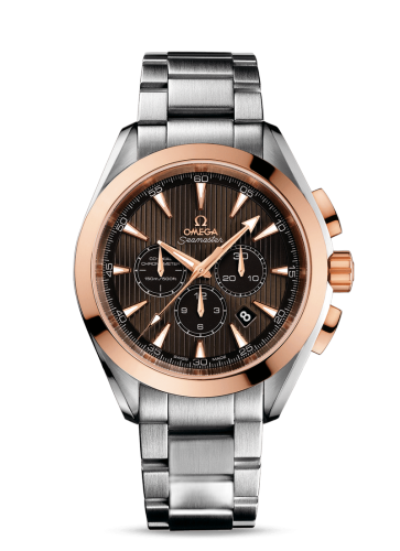 [231.20.44.50.06.002 (aka: 23120445006002)] Seamaster Aqua Terra 150M Co-Axial 44 Chronograph Stainless Steel / Red Gold / Grey / Bracelet