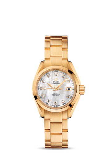 [231.50.30.20.55.002 (aka: 23150302055002)] Seamaster Aqua Terra 150M Co-Axial 30 Yellow Gold / MOP / Bracelet
