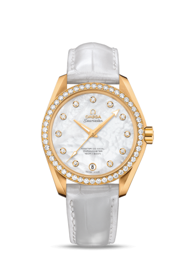 [231.58.39.21.55.002 (aka: 23158392155002)] Seamaster Aqua Terra 150M Master Co-Axial 38.5 Yellow Gold / Diamond / MOP