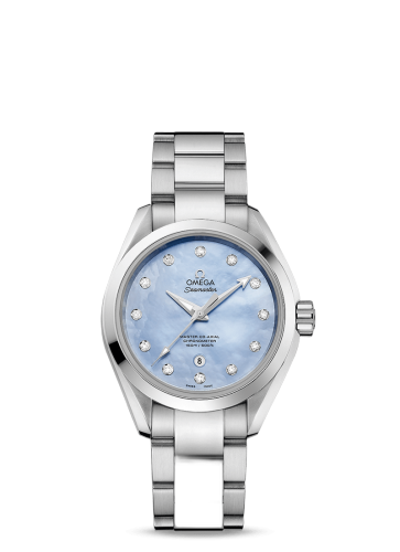 [231.10.34.20.57.002 (aka: 23110342057002)] Seamaster Aqua Terra 150M Master Co-Axial 34 Stainless Steel / Blue MOP / Bracelet