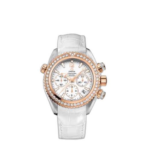 [222.28.38.50.04.001 (aka: 22228385004001)] Seamaster Planet Ocean 600M Co-Axial 37.5 Chronograph Stainless Steel / Red Gold / Diamond / White / Alligator