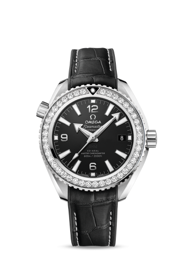 [215.18.40.20.01.001 (aka: 21518402001001)] Seamaster Planet Ocean 600M Co-Axial 39.5 Master Chronometer Stainless Steel / Diamond / Black / Alligator