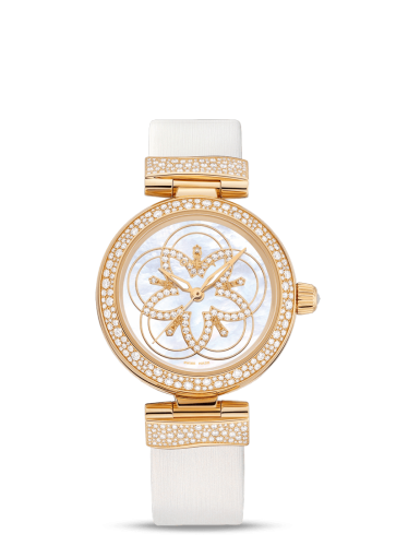 [425.67.34.20.55.005 (aka: 42567342055005)] LadyMatic Co-Axial 34 Yellow Gold Diamond / Diamond Flower