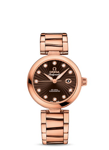 [425.60.34.20.63.001 (aka: 42560342063001)] LadyMatic Co-Axial 34 Red Gold / Brown / Bracelet