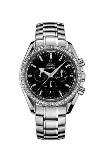 [3555.55.00] Speedmaster Broad Arrow Stainless Steel / Diamond / Black / Bracelet