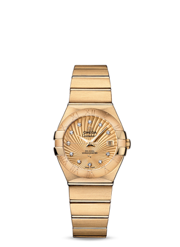 [123.50.27.20.58.001 (aka: 12350272058001)] Constellation Co-Axial 27 Brushed Yellow Gold / Champagne Supernova