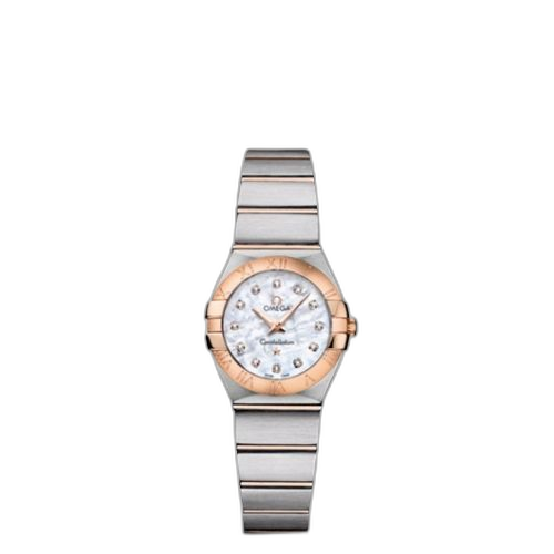 [123.20.24.60.55.001 (aka: 12320246055001)] Constellation Quartz 24 Brushed Stainless Steel / Red Gold / MOP