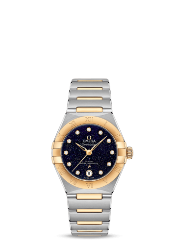 [131.20.29.20.53.001 (aka: 13120292053001)] Constellation Manhattan 29 Co-Axial Master Chronometer Stainless Steel / Yellow Gold / Aventurine