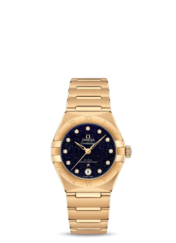 [131.50.29.20.53.002 (aka: 13150292053002)] Constellation Manhattan 29 Co-Axial Master Chronometer Yellow Gold / Aventurine