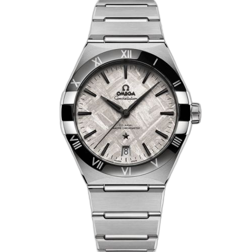 [131.30.41.21.99.001 (aka: 13130412199001)] Constellation Master Chronometer 41 Stainless Steel - Ceramic / Silver Meteorite