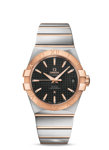 [123.20.38.21.01.001 (aka: 12320382101001)] Constellation Co-Axial 38 Stainless Steel / Red Gold / Black